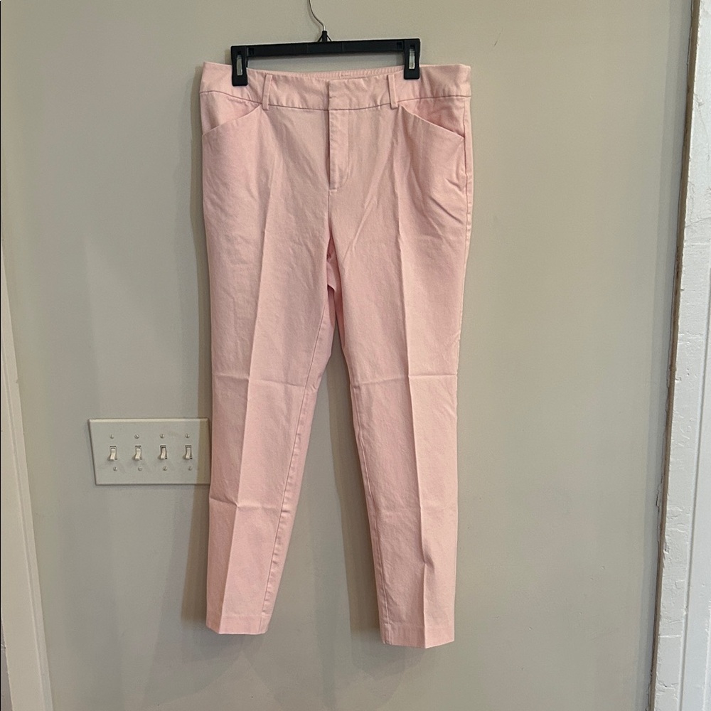 Charter Club Pants Size 12 Soft Pink Trousers Casual Spring Summer Women's